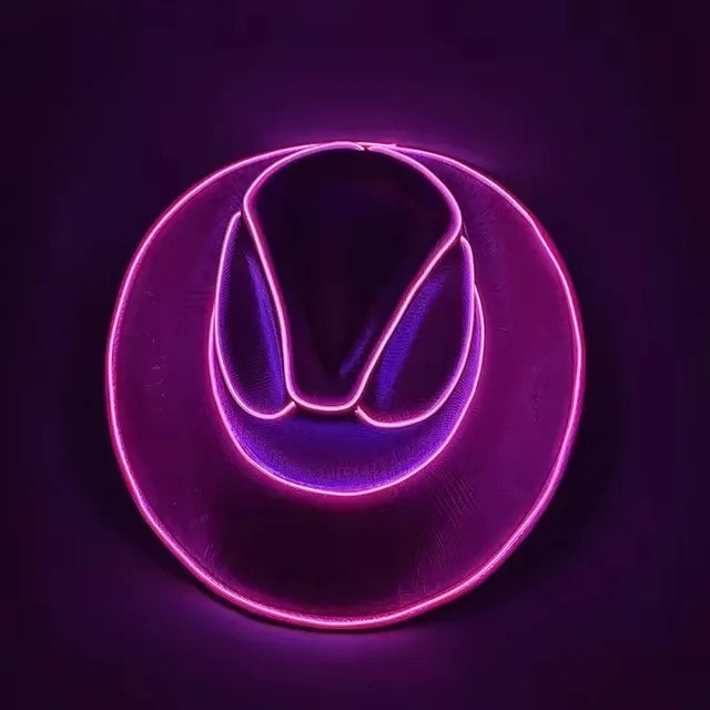 LED Light-Up Cowboy & Cowgirl Hat – Luminous Western Party Cap for Dancing, Dress-Up & Festivals