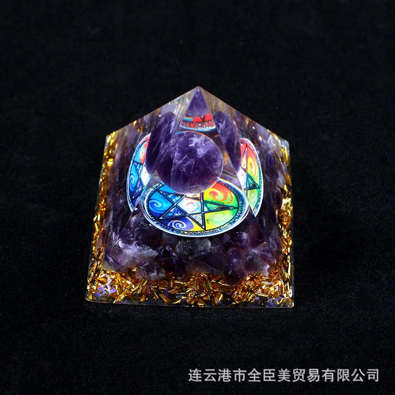 Spiritual Crystal Resin Energy Generator Pyramid Selection - ALOE WINGS STORE