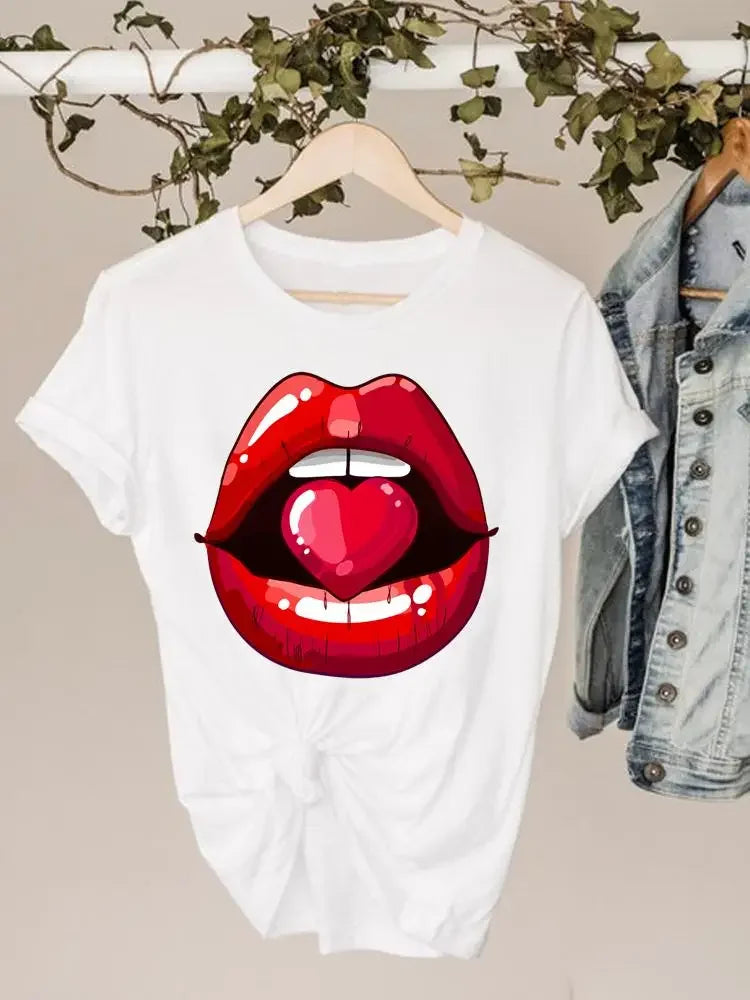 Juicy Tasty Lips Designs Women's Short Sleeve T-Shirts (SELECTION) - ALOE WINGS STORE