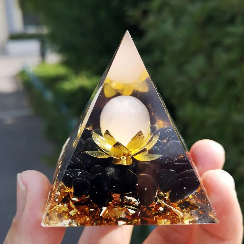 Spiritual Crystal Resin Energy Generator Pyramid Selection - ALOE WINGS STORE