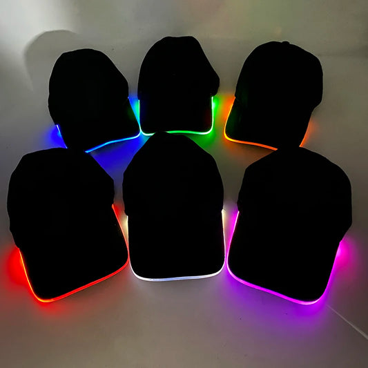 LED Light-Up Baseball Cap – Adjustable Glowing Hat for Parties, Night Runs & More!