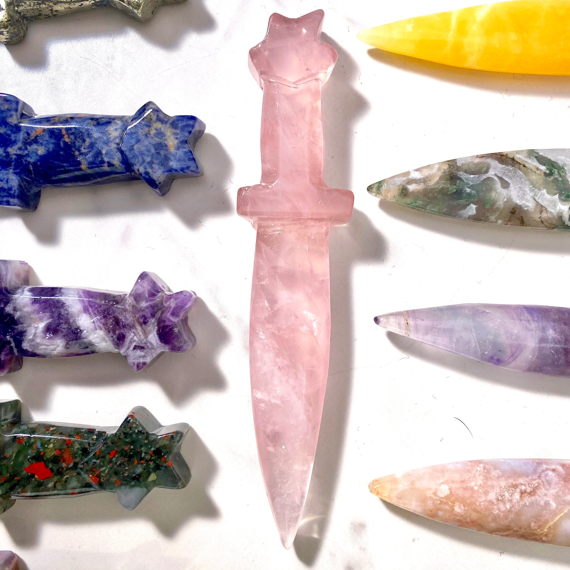 Crystal Gemstone Knife SELECTION - ALOE WINGS STORE