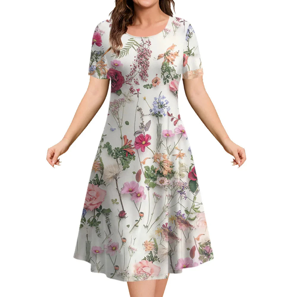 Twiggy Floral Ladies Sun Dress - ALOE WINGS STORE