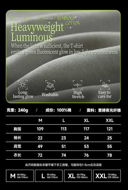 Glow-in-the-Dark T-Shirt – Luminous top made from Fluorescent Cotton Fabric