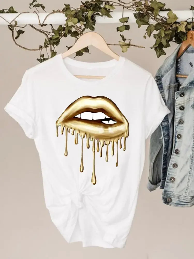 Juicy Tasty Lips Designs Women's Short Sleeve T-Shirts (SELECTION) - ALOE WINGS STORE