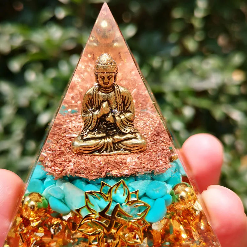 Spiritual Crystal Resin Energy Generator Pyramid Selection-ALOE WINGS STORE