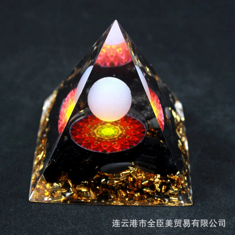 Spiritual Crystal Resin Energy Generator Pyramid Selection - ALOE WINGS STORE