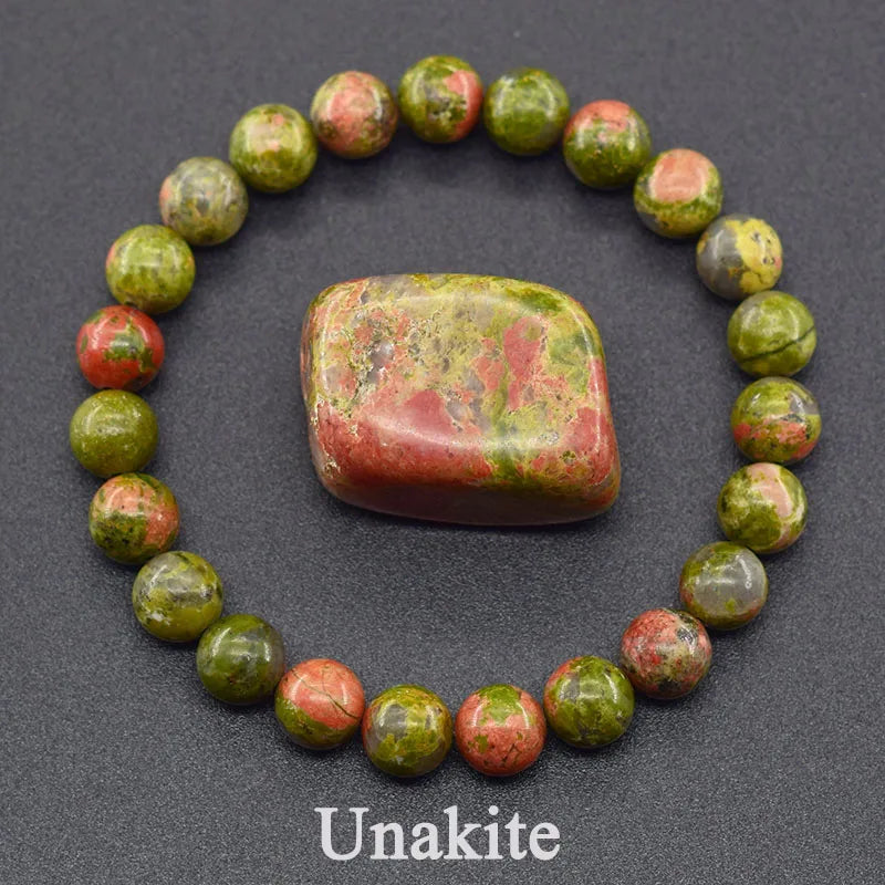 Geniune Natural Epidote Zoisite Stone & Other Semi-Precious Stones Bead Bracelet Quartz [SELECTION] - ALOE WINGS STORE