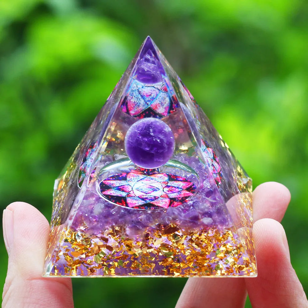 Crystals Stone Orgone Energy Generator Pyramid SELECTION - ALOE WINGS STORE