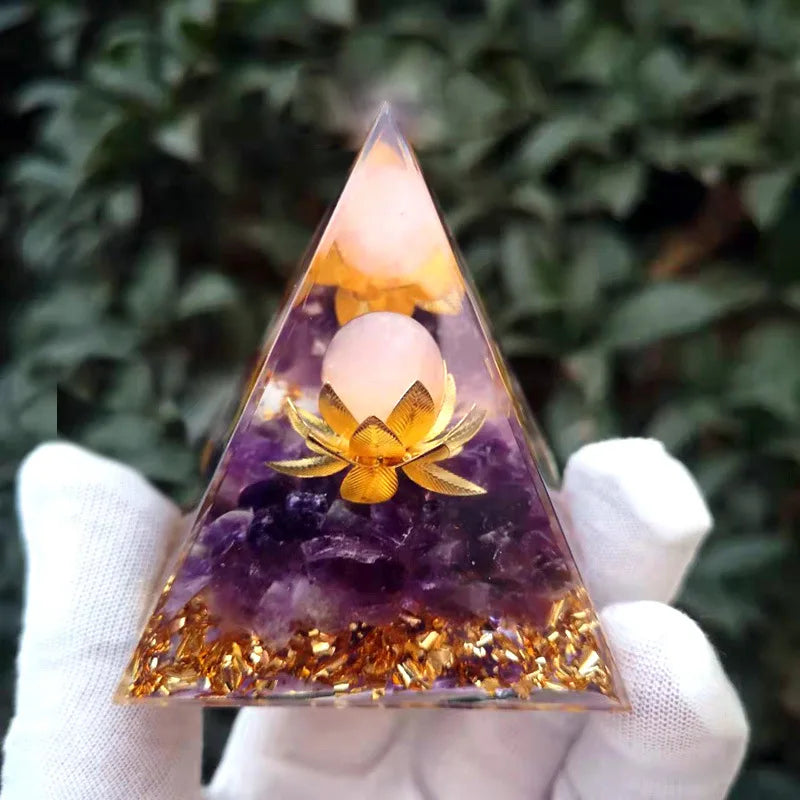 Spiritual Crystal Resin Energy Generator Pyramid Selection - ALOE WINGS STORE