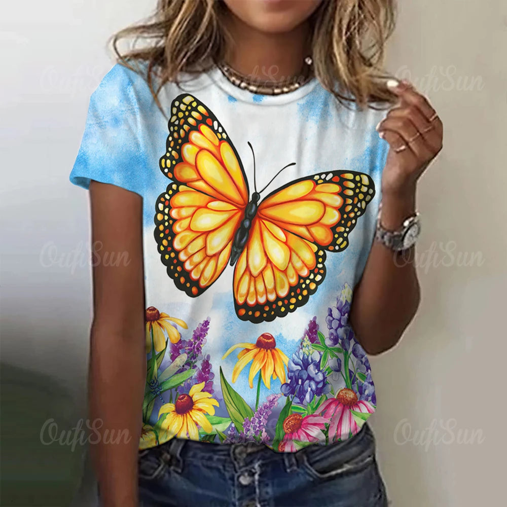 Lumious Butterfly T-Shirt [SELECTION] - ALOE WINGS STORE