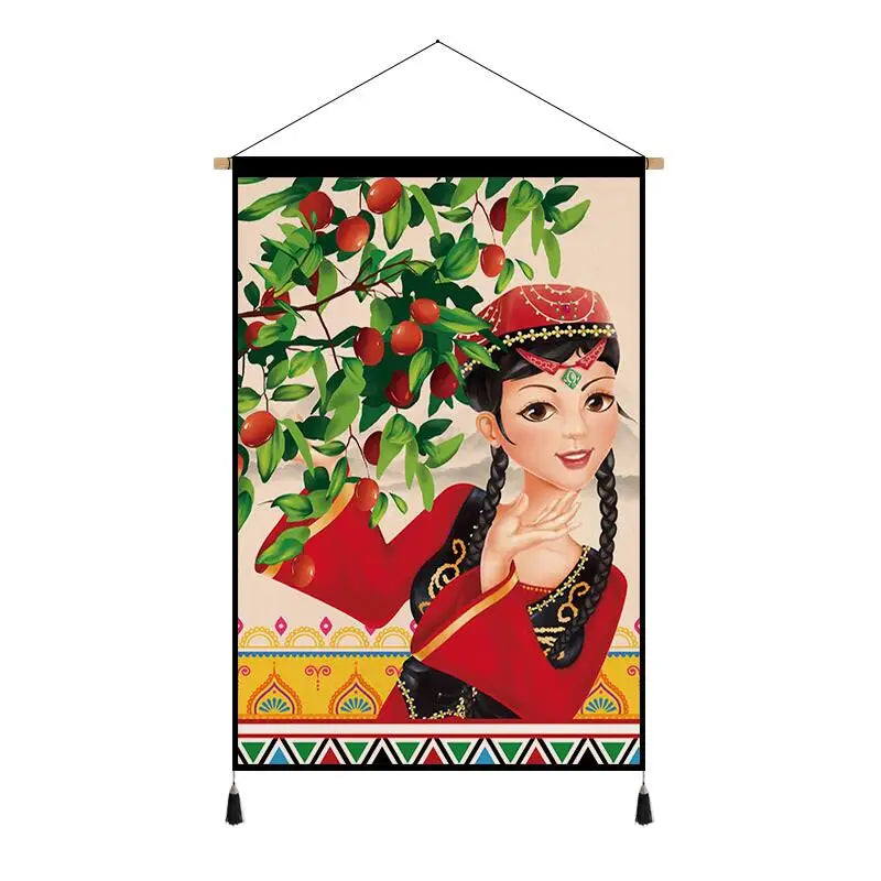 Middle Eastern Printed Scroll Wall Hanging SELECTION - ALOE WINGS STORE