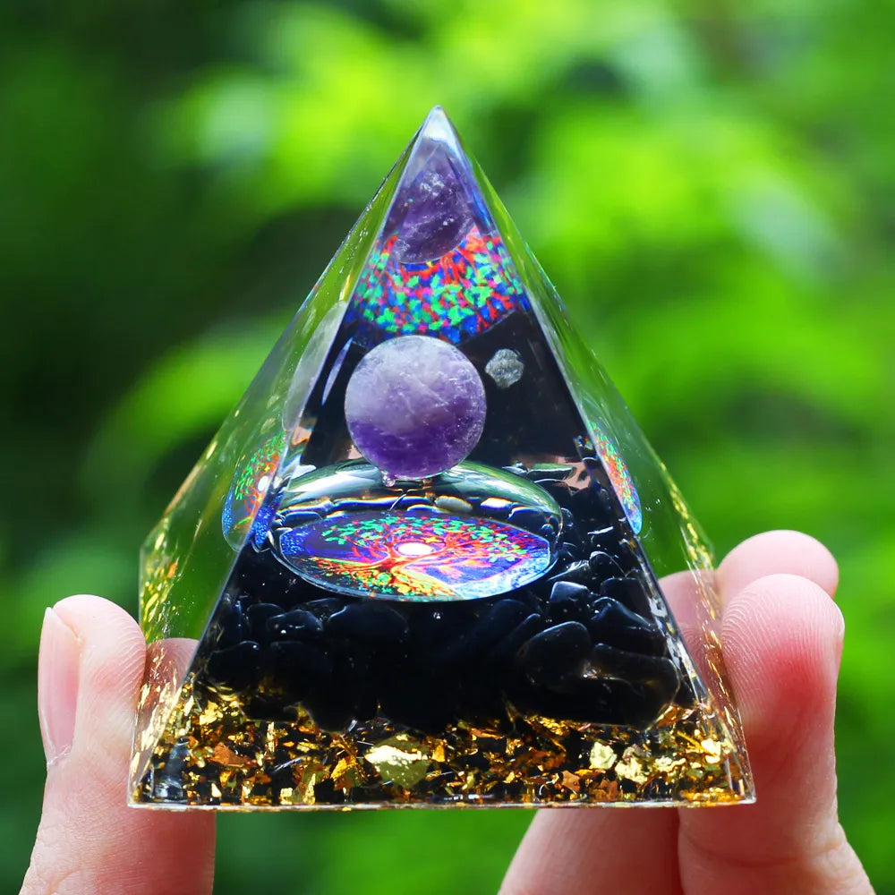 Crystals Stone Orgone Energy Generator Pyramid SELECTION - ALOE WINGS STORE