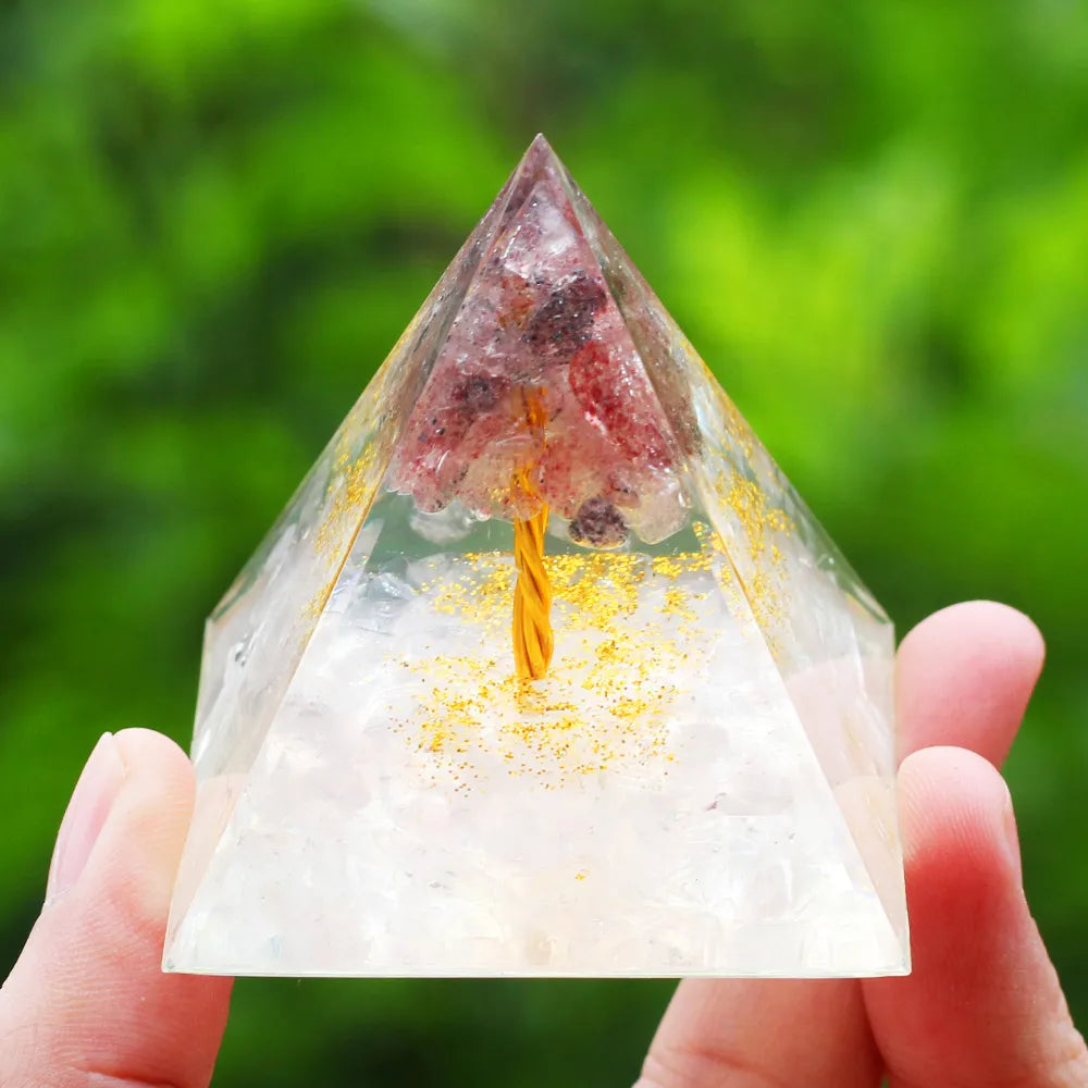 Crystals Stone Orgone Energy Generator Pyramid SELECTION-ALOE WINGS STORE