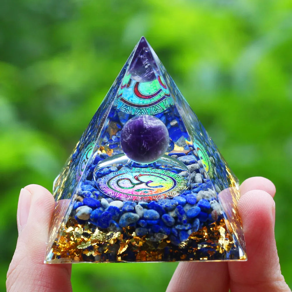 Crystals Stone Orgone Energy Generator Pyramid SELECTION-ALOE WINGS STORE