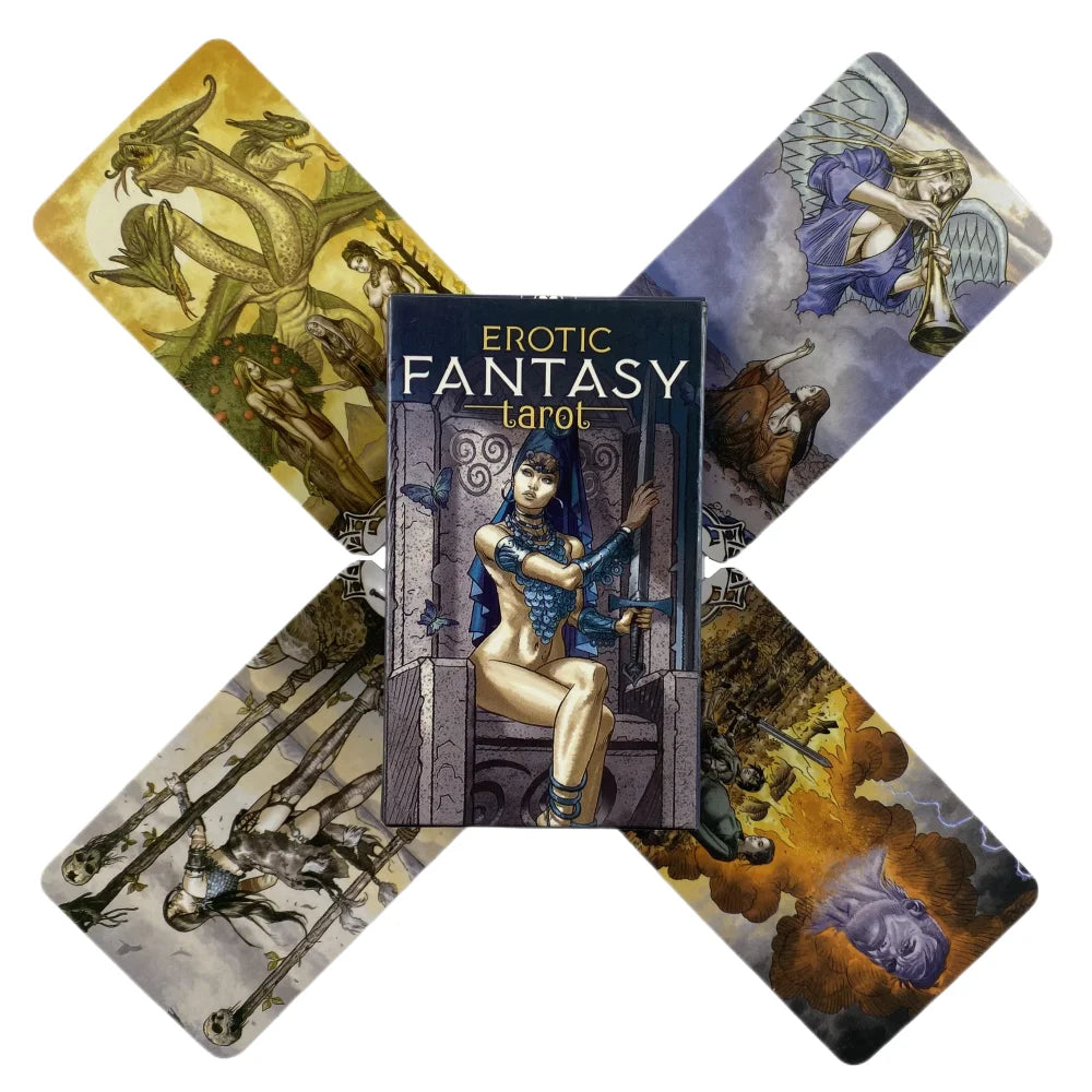 Erotic Fantasy Tarot Cards with Guidebook (78 Cards) - ALOE WINGS STORE