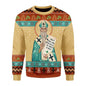 Retro Christian 3D Printed Sweatshirt for Men – Autumn Fashion Pullover with Religious Pattern, O-Neck Knit Sweater for Daily Wear