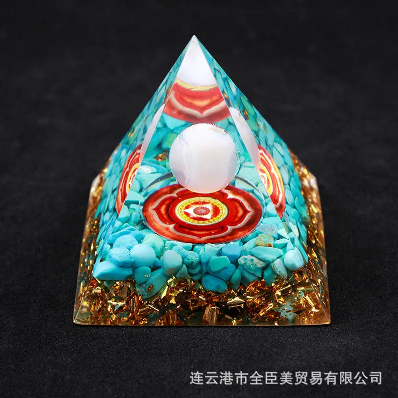 Spiritual Crystal Resin Energy Generator Pyramid Selection - ALOE WINGS STORE