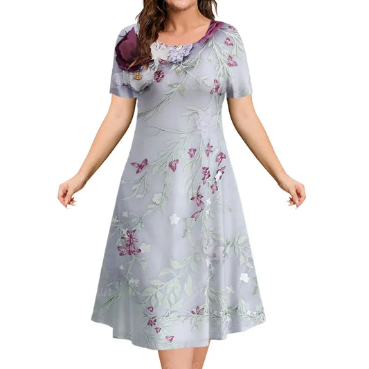 Grey Marbel Ladies Sun Dress - ALOE WINGS STORE