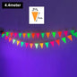 UV Glow Party Accessories Set – Neon Hat, Glasses, Bracelet, Necklace & Gloves for Birthday, Wedding & Festival Dress-Up Decor