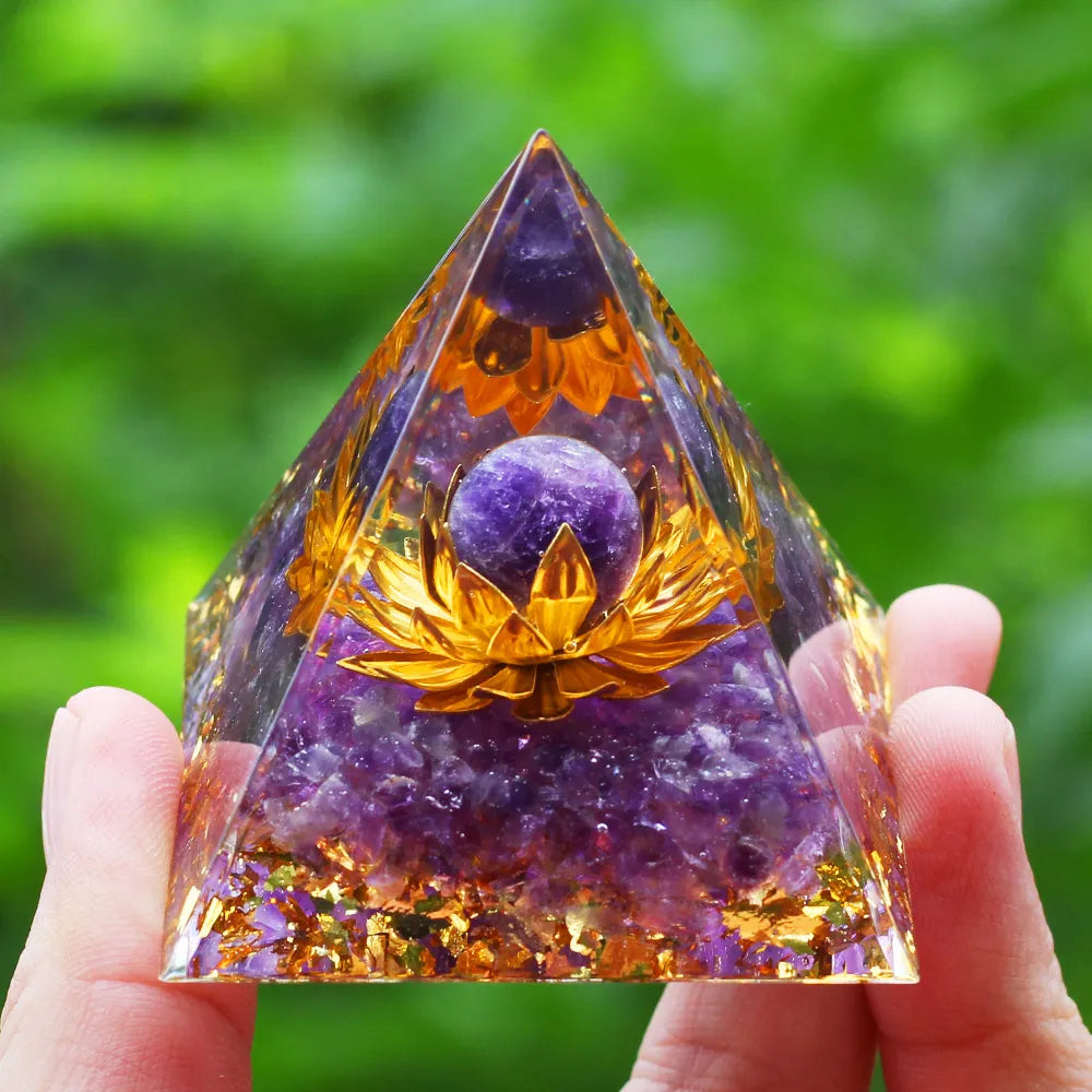 Crystals Stone Orgone Energy Generator Pyramid SELECTION - ALOE WINGS STORE