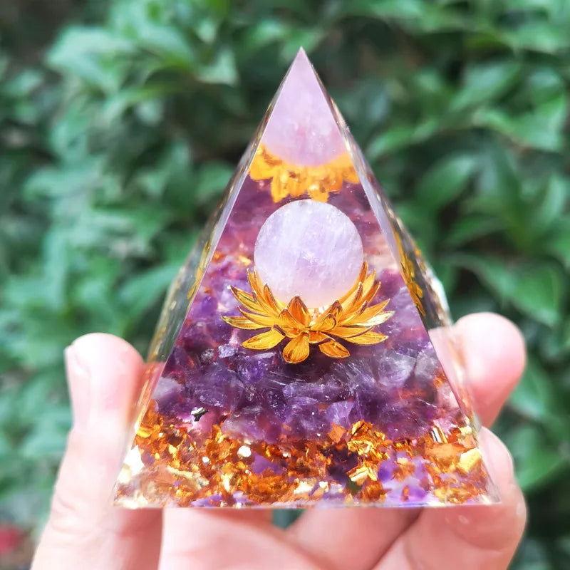 Spiritual Crystal Resin Energy Generator Pyramid Selection - ALOE WINGS STORE