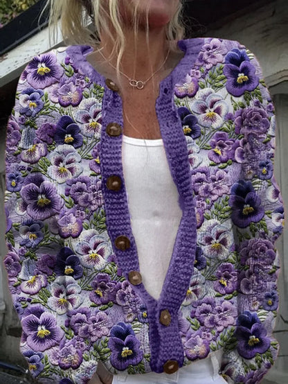 Vintage-Inspired Women's Button-Down Cardigan Selection