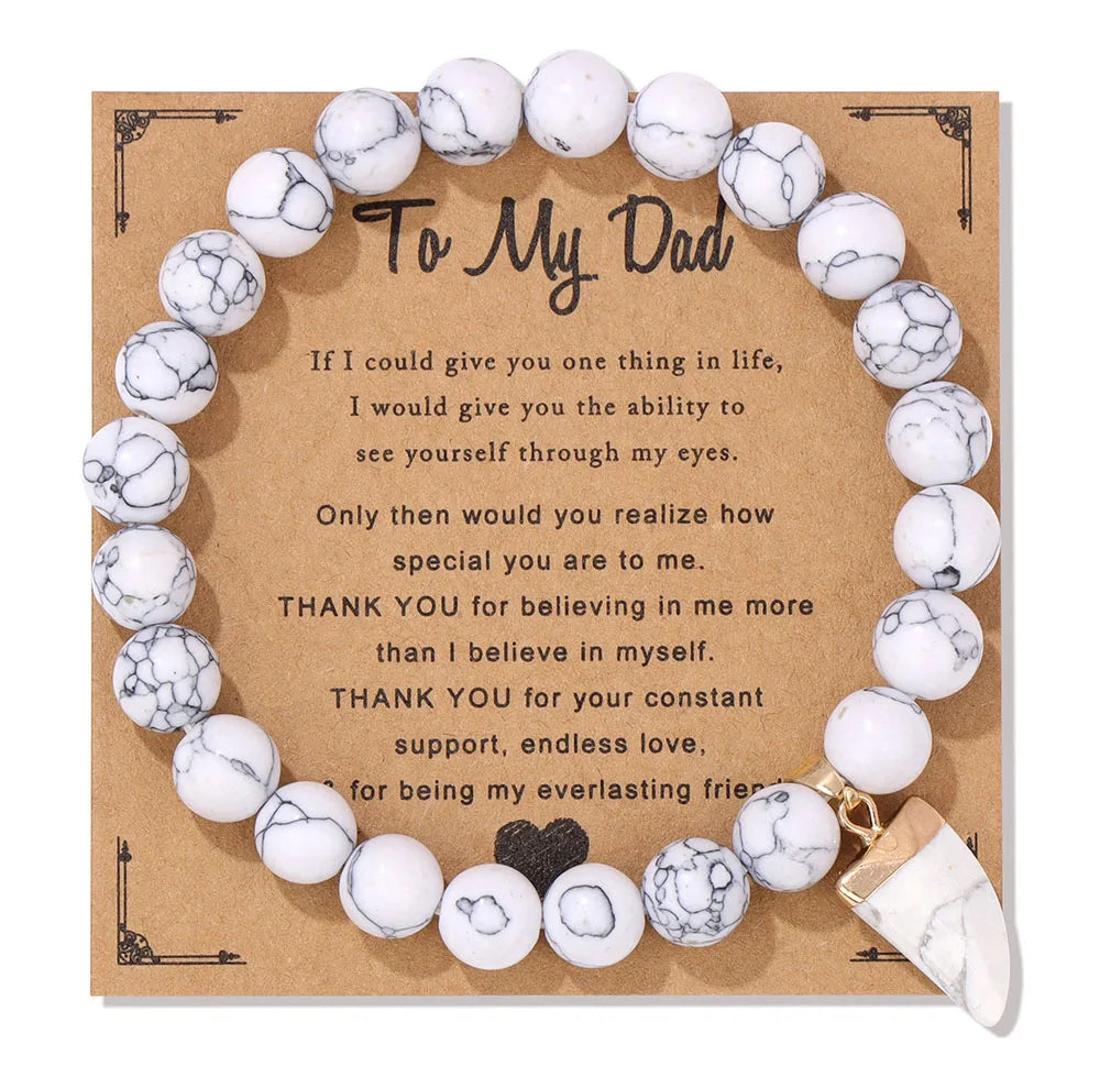 Natural Stone Bead Bracelet With Information Card SELECTION - ALOE WINGS STORE