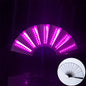 LED Light-Up Foldable Hand Fan – Glowing Neon Bamboo Fan for Dance, Concerts, & Performance Props