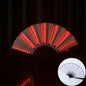 LED Light-Up Foldable Hand Fan – Glowing Neon Bamboo Fan for Dance, Concerts, & Performance Props