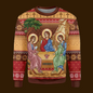 4.Retro Christian 3D Printed Sweatshirt for Men – Faith Streetwear Pullover with Religious Art, O-Neck Knit Sweater for Daily Wear – Plus Size XS-6XL