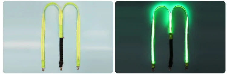 Light-Up LED Suspenders & Bow Tie Set – Adjustable Glowing Party Braces for Kids & Adults