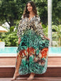 1. Maxi Kaftan Beach Dresses for Women – Artistic Summer Robe with Bold Prints