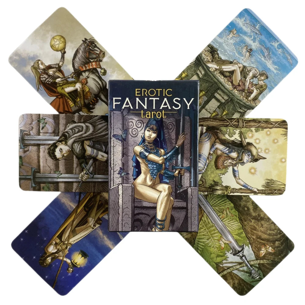 Erotic Fantasy Tarot Cards with Guidebook (78 Cards) - ALOE WINGS STORE