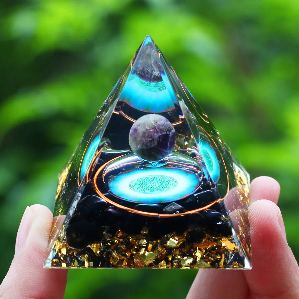 Crystals Stone Orgone Energy Generator Pyramid SELECTION - ALOE WINGS STORE