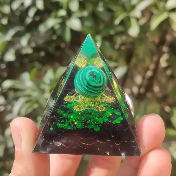 Spiritual Crystal Resin Energy Generator Pyramid Selection - ALOE WINGS STORE