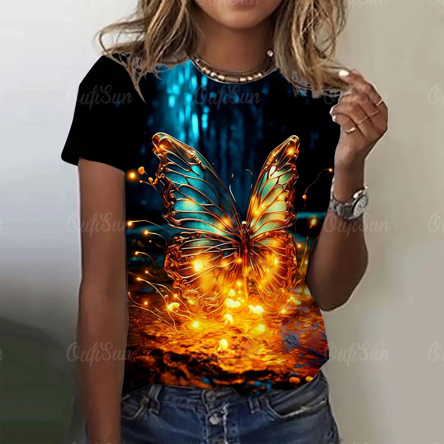 Lumious Butterfly T-Shirt [SELECTION]-ALOE WINGS STORE