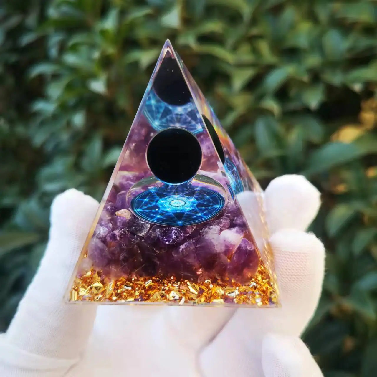 Spiritual Crystal Resin Energy Generator Pyramid Selection - ALOE WINGS STORE