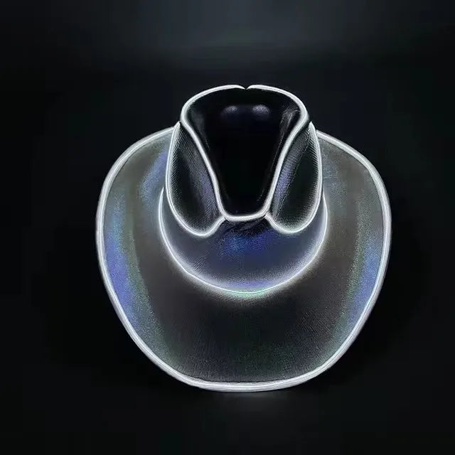 LED Light-Up Cowboy & Cowgirl Hat – Luminous Western Party Cap for Dancing, Dress-Up & Festivals