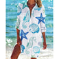 1.Boho Style Summer Cover-Up – Women's Tropical Print Beach Blouse Selection