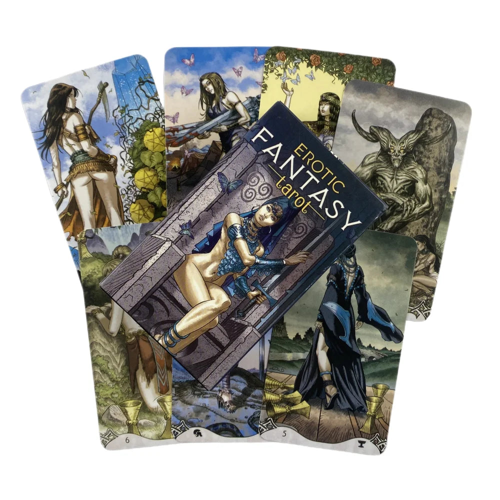 Erotic Fantasy Tarot Cards with Guidebook (78 Cards) - ALOE WINGS STORE