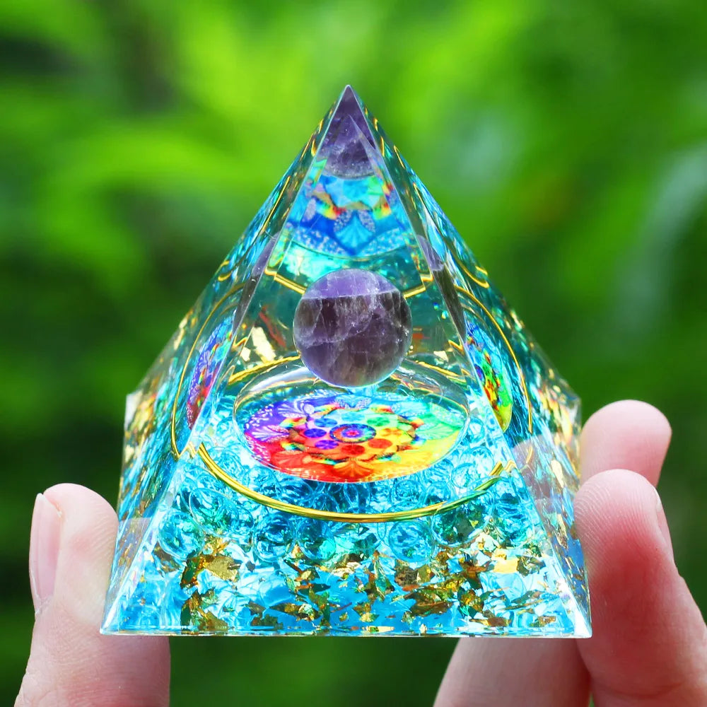 Crystals Stone Orgone Energy Generator Pyramid SELECTION - ALOE WINGS STORE