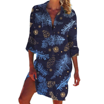 4.Boho Style Summer Cover-Up – Women's Tropical Print Beach Blouse Selection