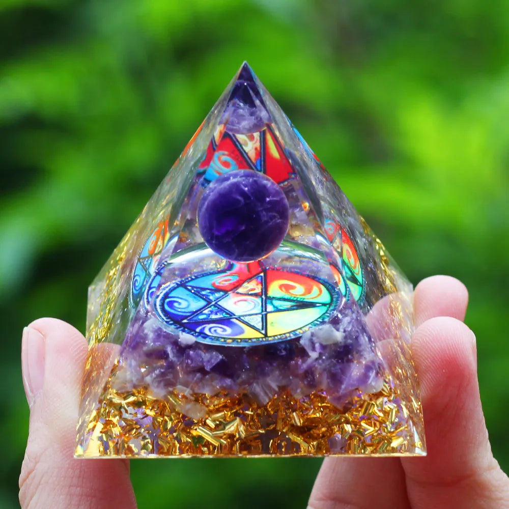 Crystals Stone Orgone Energy Generator Pyramid SELECTION-ALOE WINGS STORE