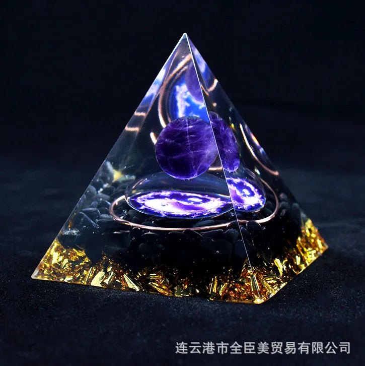 Spiritual Crystal Resin Energy Generator Pyramid Selection-ALOE WINGS STORE