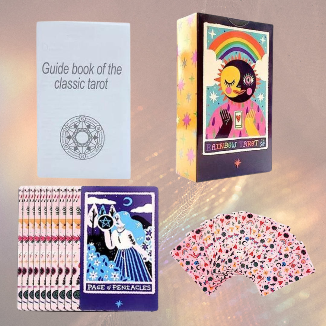 Rainbow Tarot Selection: 78 Cards & Guidebook - ALOE WINGS STORE