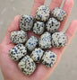 Dalmatian jasper tumbled stones for joy, playfulness, and protection