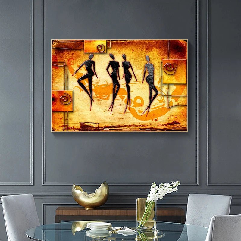 Abstract Art African Women Wall Hanging [SELECTION] - ALOE WINGS STORE