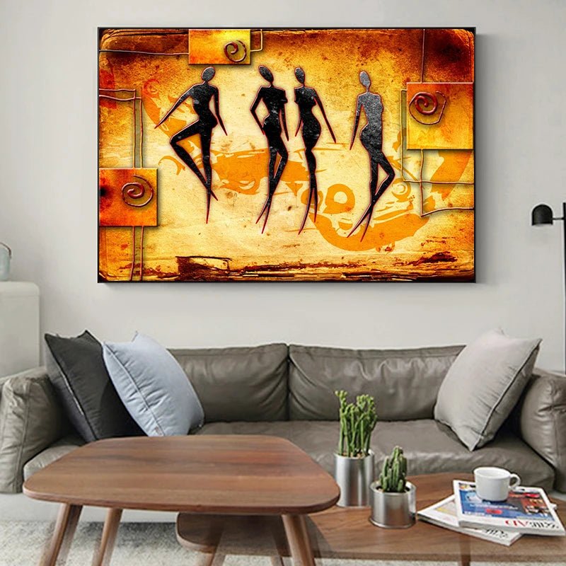 Abstract Art African Women Wall Hanging [SELECTION] - ALOE WINGS STORE