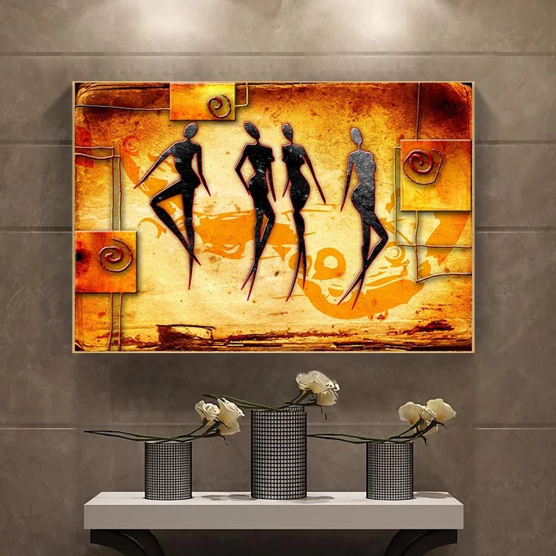 Abstract Art African Women Wall Hanging [SELECTION] - ALOE WINGS STORE